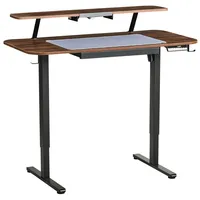 Beliani Schreibtisch WILBANKS Braun / Schwarz