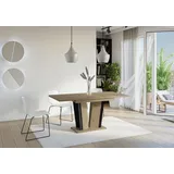 Esstisch DOHA II, Stilvoll Ausziehbar Esszimmertisch, Design Tisch, Esszimmer (Artisan + Schwarz) - Schwarz