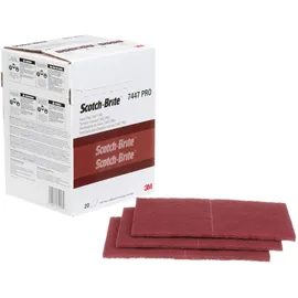Scotch-Brite 3M Scotch-Brite 64926 Handpad 7447 PRO, Rot (20-er Pack)