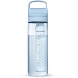 LifeStraw Go Serie - BPA-freie Trinkflasche mit Wasserfilter 650ml für Reisen und den täglichen Gebrauch - entfernt Bakterien, Parasiten, Mikroplastik + verbessert den Geschmack, Icelandic Blue (blau)