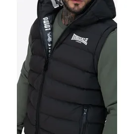 Lonsdale Weste Hodded schwarz L