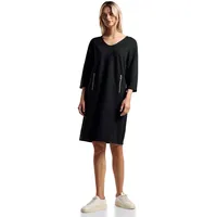 STREET ONE Sweatkleid - Schwarz