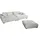 KAWOLA Big Sofa Cord 2-Sitzer Hellgrau