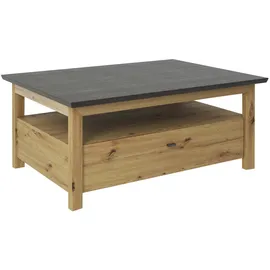 Hom ́in Couchtisch Dunkelgrau Eiche 80 x 45 x 110 cm