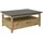 Hom ́in Couchtisch Dunkelgrau Eiche 80 x 45 x 110 cm