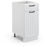 Vicco Midischrank Fame-Line Weiß Landhaus/Weiß 40 x 82 cm ohne Arbeitsplatte,