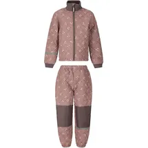 ZigZag Stockland Thermojacke + Thermohose Set Kinder Braun/Rosa 140