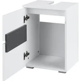 Home Affaire Waschbeckenunterschrank HOME AFFAIRE "Wisla", weiß (weiß, weiß), B:40cm H:55cm T:35cm, Spanplatte, Schränke, Waschbeckenunterschrank, Siphonausschnitt, Breite 40 cm, Höhe 55 cm