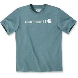 Carhartt Core Logo, t-shirt - Clair Pétrole/Blanc - L