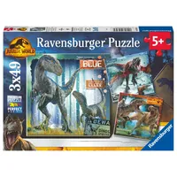 Ravensburger - Kinderpuzzle für 5 Jahre, 3 x 49 Teile, Jurassic World - 5-Jahres-Puzzle, Jurassic World-Kollektion, beinhaltet 3 Puzzles mit 49 Teilen, Lernspiele und Geschenkideen