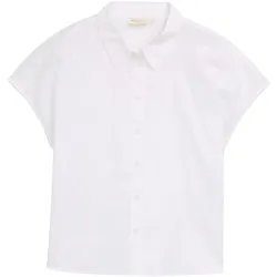 TOM TAILOR DENIM Damen Bluse mit Stickereien, weiß, Uni, Gr. XL
