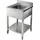 GastroHero Spültisch Basic 6x6 mit 1 Becken, Aufkantung und Grundboden