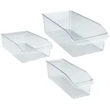 Wenko Kühlschrank Organizer hoher Rand, 3er Set, Aufbewahrungsboxen für Kühl- und Vorratsschrank