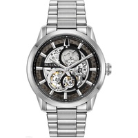 Bulova Herren Analog Automatik Uhr mit Edelstahl Armband 96A208