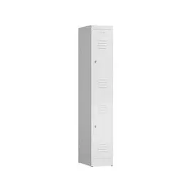 Classix Spind signalweiß X-520217, 2 Schließfächer 31,0 x 50,0 x 180,0 cm