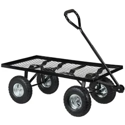 relaxdays Flacher Handwagen
