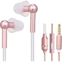 Docooler Air Tube Earbud Kopfhörer, Strahlungsschutz, In-Ear-Headset, EMF-frei, kabelgebunden, Stereo-Ohrhörer mit Mikrofon und Lautstärkeregler, kompatibel mit Smart-Geräten