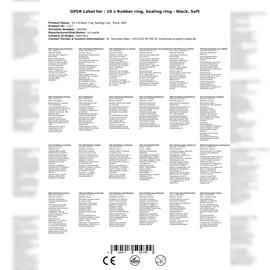 ich-zapfe 10 x Dichtung, Gummiring, schwarz, weich