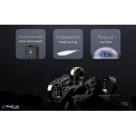 ringconn Smart Ring Gen 2 Größe 6 Matt-Schwarz