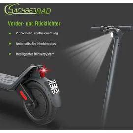 Sachsenrad E Scooter mit Straßenzulassung, ABE Elektroroller Elektro Scooter - Schwarz