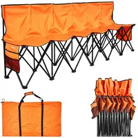 Vevor tragbare Mannschaftsbank Sitzbank Campingbank (6 Personen) mit Seitentaschen