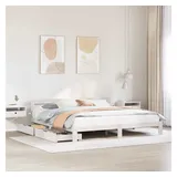 vidaXL Massivholzbett 180 x 200 cm Weiß
