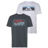 QUIKSILVER T-Shirt »GET CAB PACK FLX YM«, Gr. S, weiß-grau, , 52419811-S