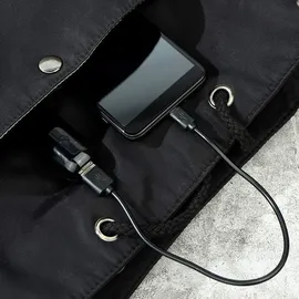 hganus Mini Power Bank 5000mAh Powerbank Klein Aber Stark 5000mAh Kompakter Slim Externer Akku mit 2.4A Output Tragbares Handy Ladegerät für iPhone Samsung Galaxy und mehr (Schwarz)