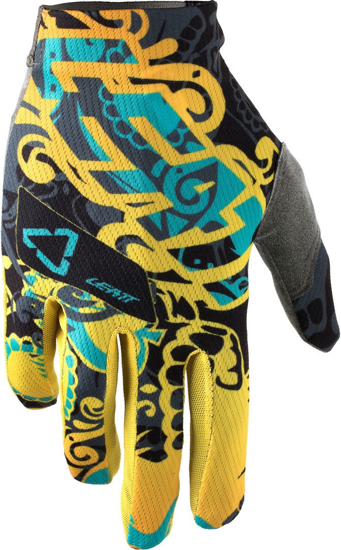 Leatt GPX 1.5 GripR Tattoo Handschuhe, blau-gelb, Größe 2XL
