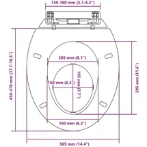 vidaXL Toilettensitz mit Absenkautomatik Weiß