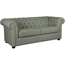 Home Affaire 3-Sitzer HOME AFFAIRE "CHARENTE, optionale Schlafsofa, Chesterfield-Sofa, Bettfunktion", grün (oliv), B:198cm H:74cm T:89cm, 100% Polyester, Sofas, mit edler Knopfheftung und typischen Armlehnen, B/T/H 198/89/74 cm