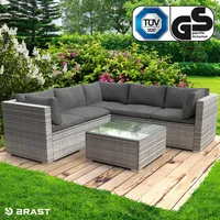 Gartenmöbel Poly Rattan Lounge Möbel ALU Garten Garnitur Sitzgruppe Sofa