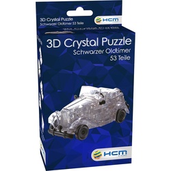 HCM Kinzel HCM59134 - Crystal Puzzle: 3D Oldtimer - Schwarz, 53 Teile (DE, EN), ab 14 Jahren