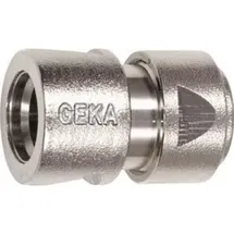 Geka Schlauchstück 1/2 Zoll Messing Stecksystem silber