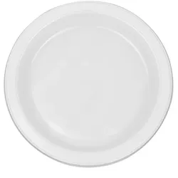 MONOUSO - Wiederverwendbar Plastikteller Wirtschaftlich PS Weiß Ø16,5cm (450 Stück)
