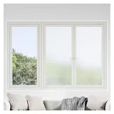 vidaXL Selbstklebende Fensterfolie Mattierte Streifen 45 x 1000 cm PVC