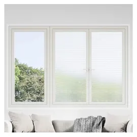 vidaXL Selbstklebende Fensterfolie Mattierte Streifen 45 x 1000 cm PVC
