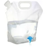 Wasserbeutel 5L/10L BPA Frei Wassersack Trinkwasser Camping Behälter, Faltbar Wasserkanister Tragbar Wasserbehälter Faltbarer Mit Zapfhahn, Trinkwasser Mit Tragegriff Und Hahn Für Outdoor-Aktivitäten