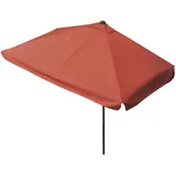 EASYmaxx Sonnenschirm halbrund | 270 x 140 x 235 cm | für Balkon & Terrasse | passgenau für Wände | mit praktischer Handkurbel & Sonnenschutz UV-Schutz 40+ | spendet Schatten, Terrakotta