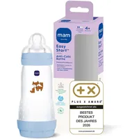MAM Easy Start Anti-Colic Babyflasche | 4+ Monate | Testsieger | Milchflasche für | Weniger Koliken | stillfreundliche Baby Trinkflasche | Sauger Gr. 2 | 320 ml | Fuchs