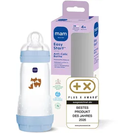 MAM Easy Start Anti-Colic Babyflasche | 4+ Monate | Testsieger | Milchflasche für | Weniger Koliken | stillfreundliche Baby Trinkflasche | Sauger Gr. 2 | 320 ml | Fuchs