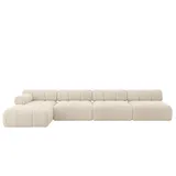 altdecor Eckcouch Cord 6-Sitzer Beige