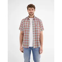 Lerros Kariertes Halbarmhemd für Herren - Earth Red -