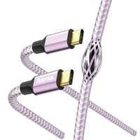 Hama 187204 LAD-DAT-KAB,REF,USB C-USB C,1,5M Lavendel Anschlusskabel/Verbindungskabel/Adapterkabel/Adapter 187204