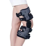 NYSJTYD Verstellbare Knieorthese, klappbare stabilisierende Knieorthesen für Knieschmerzen, Post-OP, Meniskusriss, Verstellbarer Medizinisch-Orthopädischer Stützstabilisator, Right, Einheitsgröße