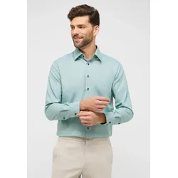 Langarmhemd ETERNA "MODERN FIT", Herren, Gr. 42, Normalgrößen, grün, 100% cotton, tailliert, Langarm Manschette, Hemden