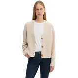 Marc O'Polo Strickjacke mit Strukturmuster, Beige, S