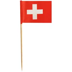 VEPATIM 1000x Flaggenpicker Fahnenpicker Deko-Picker Land 'Schweiz'