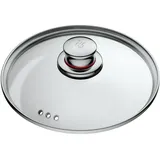 WMF Quality One Topfdeckel 20 cm, Glasdeckel mit Metallgriff, hitzebeständiges Glas, spülmaschinengeeignet
