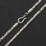 Drachensilber Königskette 2,5mm 925 Silberkette schlichter Verschluss 40cm